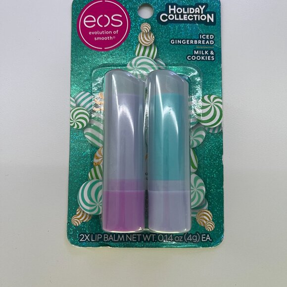 EOS Holiday Collection Sparkling Appletini /Peppermint Twist / Ice LIP BALMS 2P - Picture 3 of 5